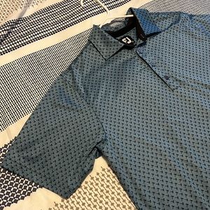 Men’s FootJoy Golf Shirt - Lisle Palm Print Polo